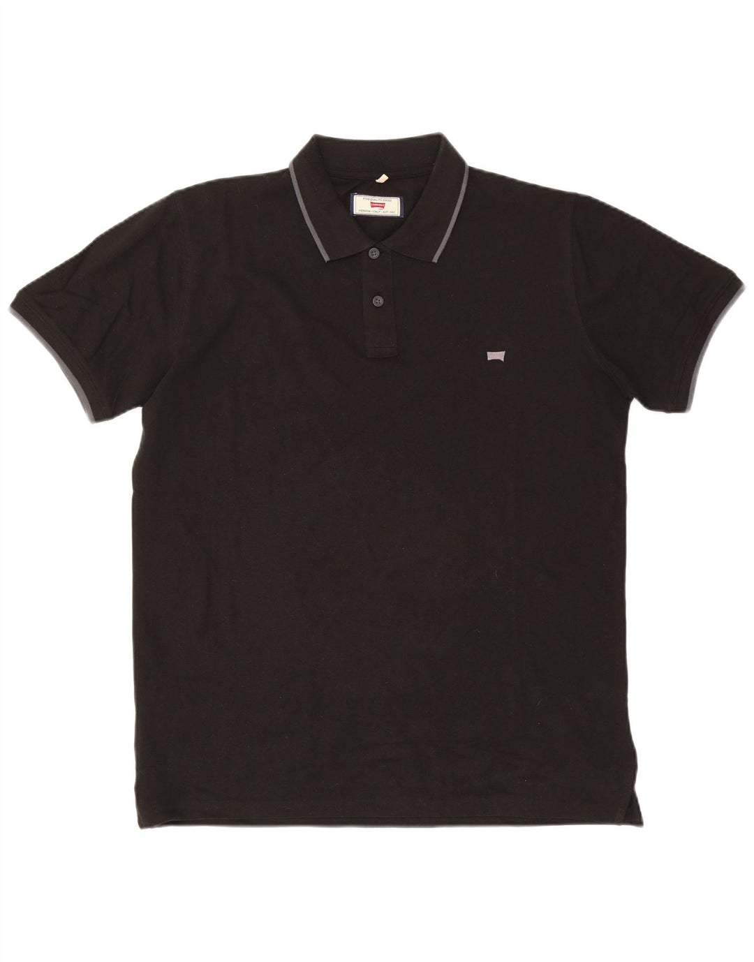 Carrera Polo Regular Hombre XL Algodón Negro