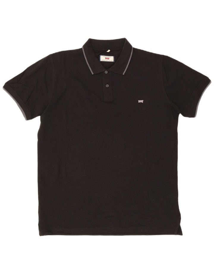 Carrera Polo Regular Hombre XL Algodón Negro