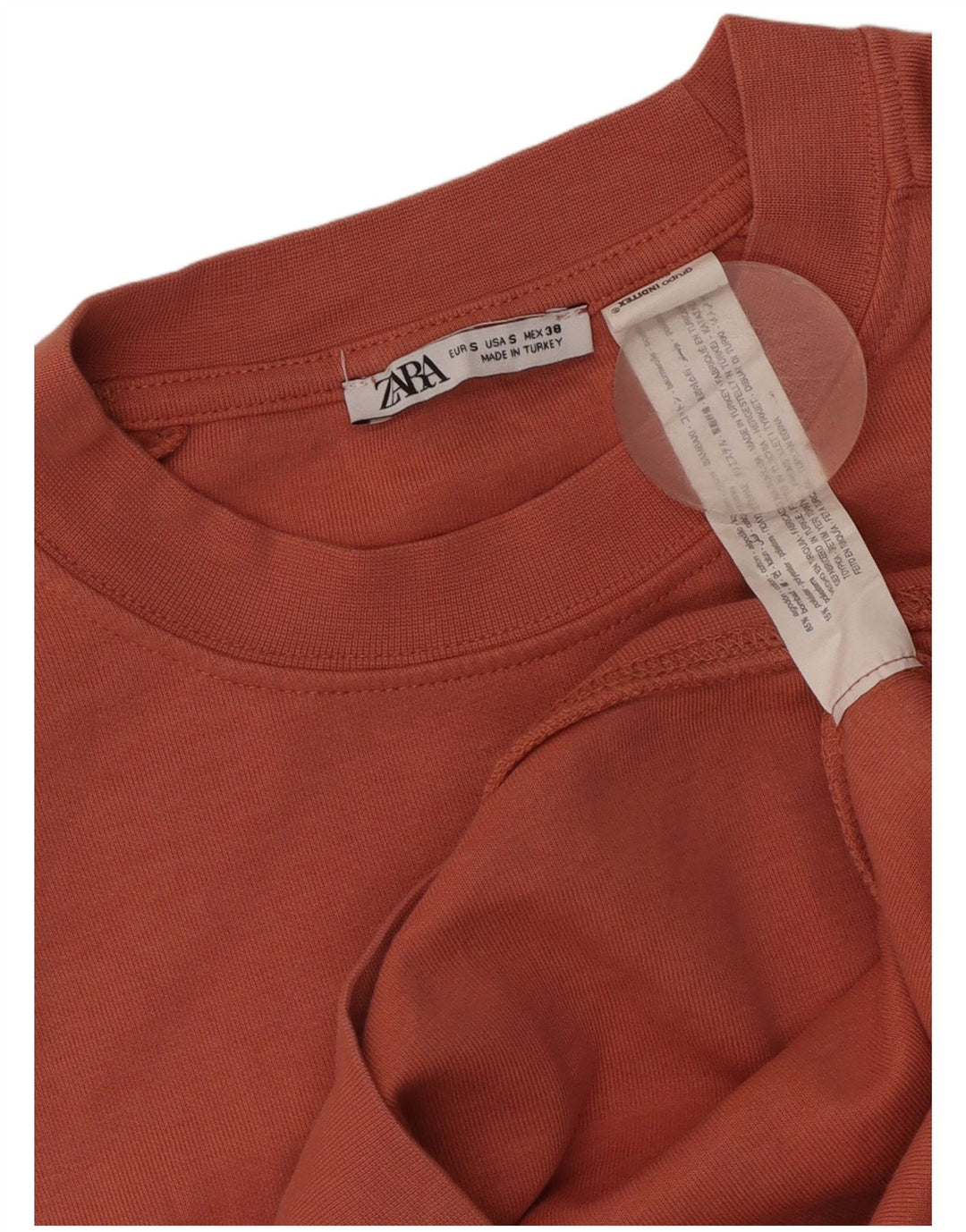 Zara Mujer Sudadera De Manga Corta De Gran Tamaño Jersey UK 10 Small Pink