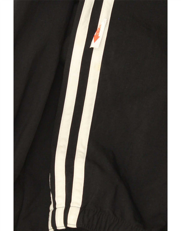 Adidas - Chaqueta de chándal con capucha para hombre, nailon negro mediano