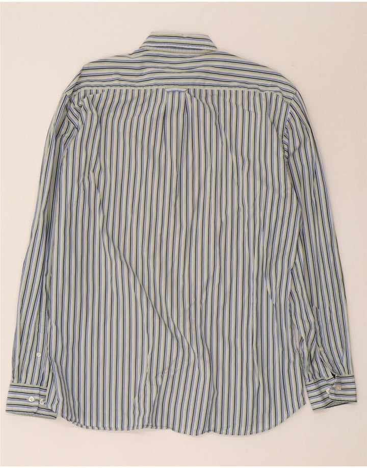 Camisa Gant Regular Fit De Algodón A Rayas Azul Grande |
