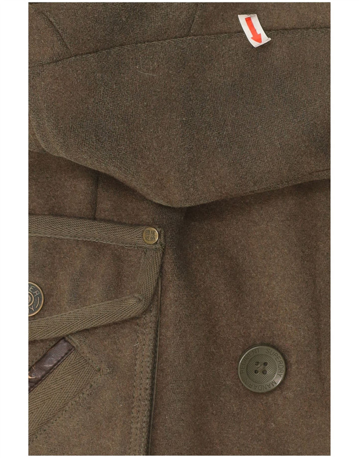 Superdry Chaqueta Militar Mujer UK 40 Small Lana Caqui