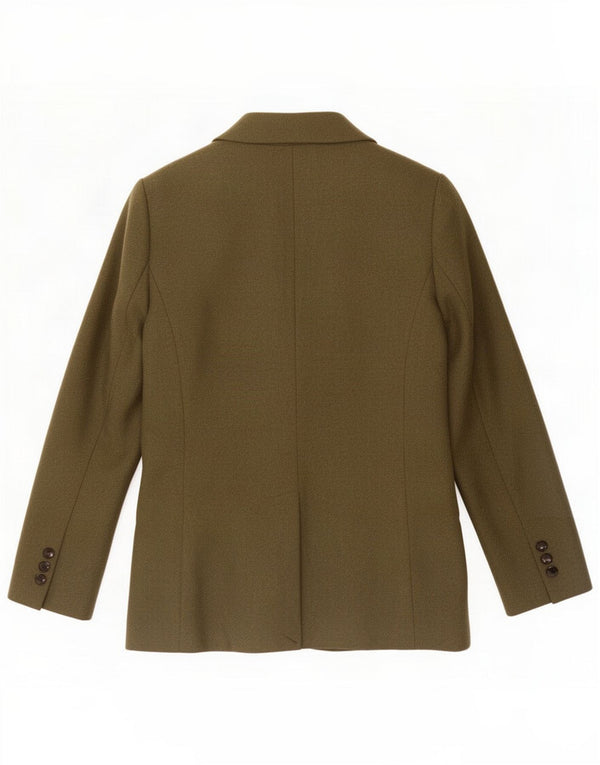 Chaqueta tipo blazer de 2 botones para mujer Stefanel IT 40 Small Khaki Wool