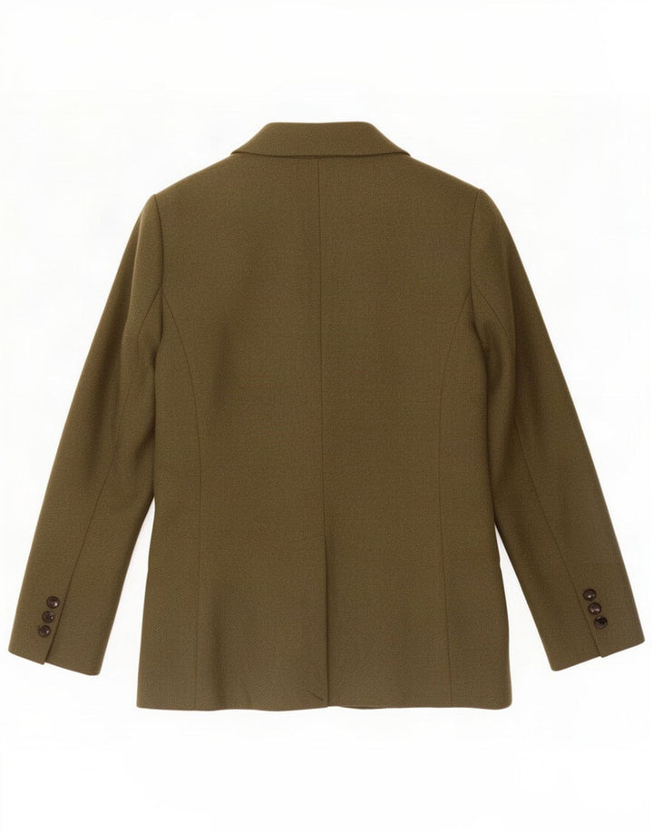 Chaqueta tipo blazer de 2 botones para mujer Stefanel IT 40 Small Khaki Wool