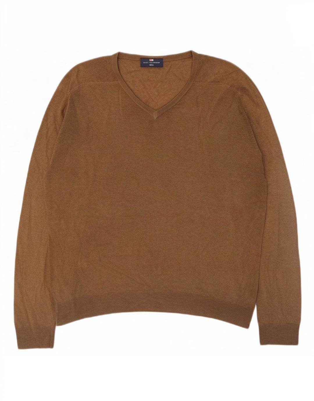 Marks & Spencer Jersey con Cuello en V Azul Harbor para Hombre Beige Medio