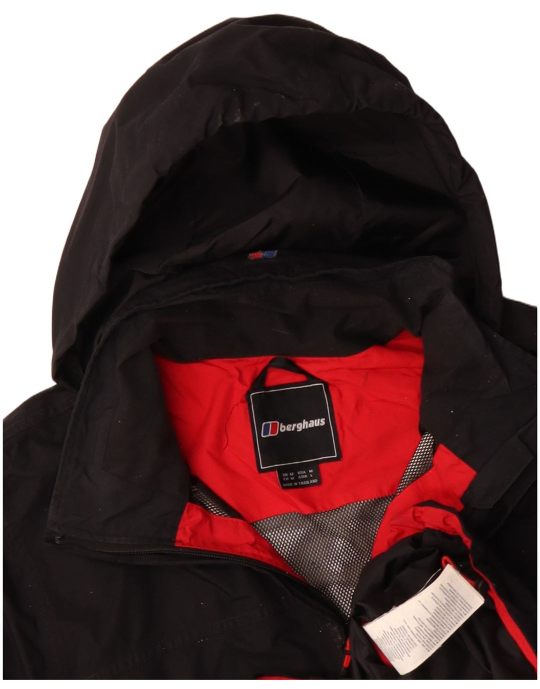Berghaus Chaqueta impermeable con capucha para hombre UK 38 Medium Black Polyamide Sports