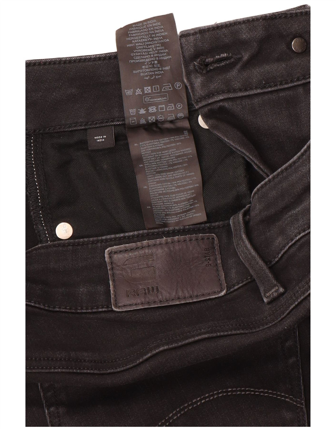 Vaqueros pitillo para mujer G-Star W30 L34 Poliéster negro
