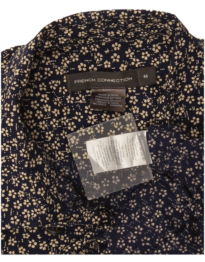 Camisa para hombre French Connection de algodón floral en azul marino mediano