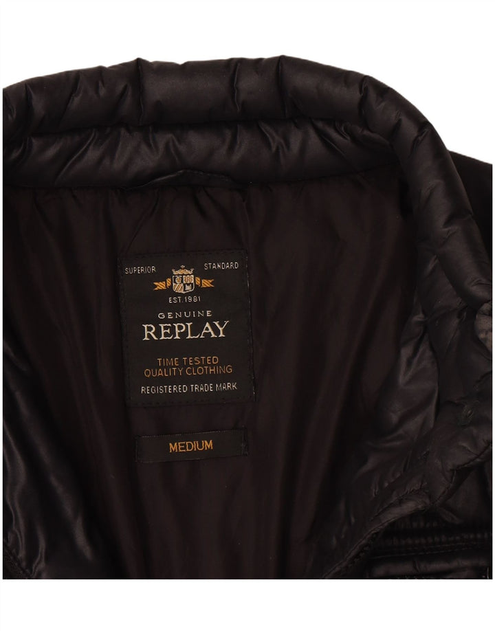 Chaqueta acolchada para mujer Replay UK 44 Mediana Poliamida negra