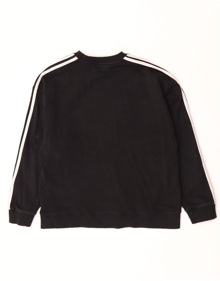 Adidas Mujer Sudadera Jumper UK 12/14 Mediano Negro Algodón