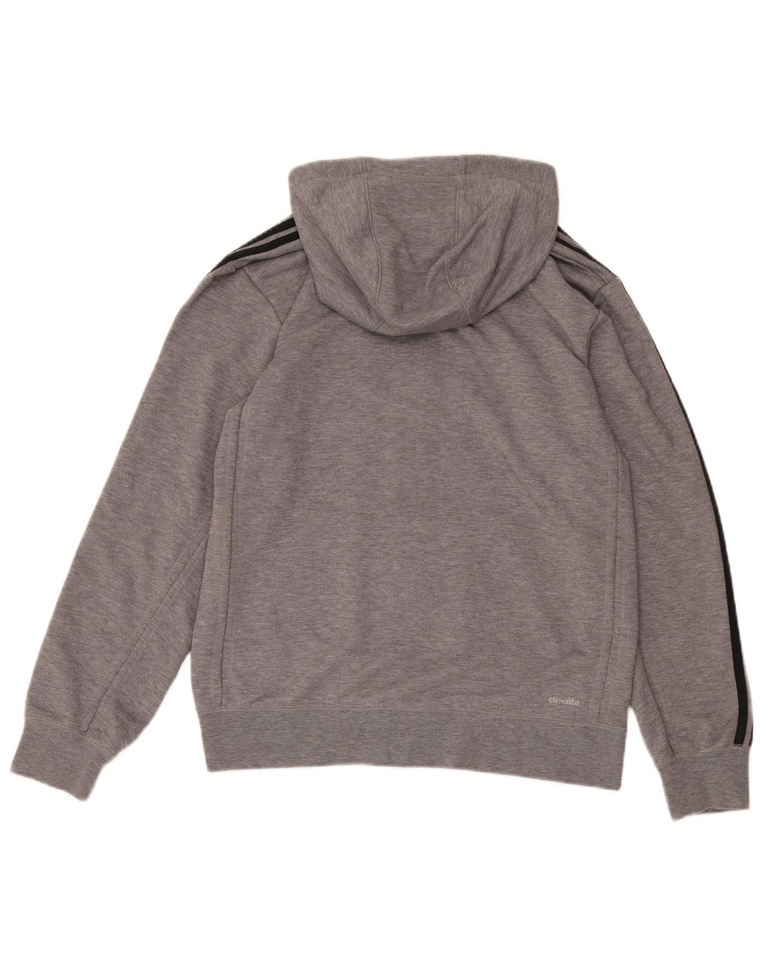 ADIDAS Mens Climalite Zip Hoodie Sweater Medium Grey Cotton