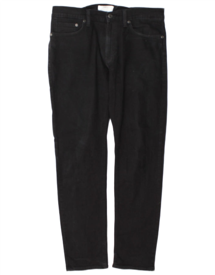 Marks & Spencer Vaqueros ajustados para hombre W34 L31 Algodón negro
