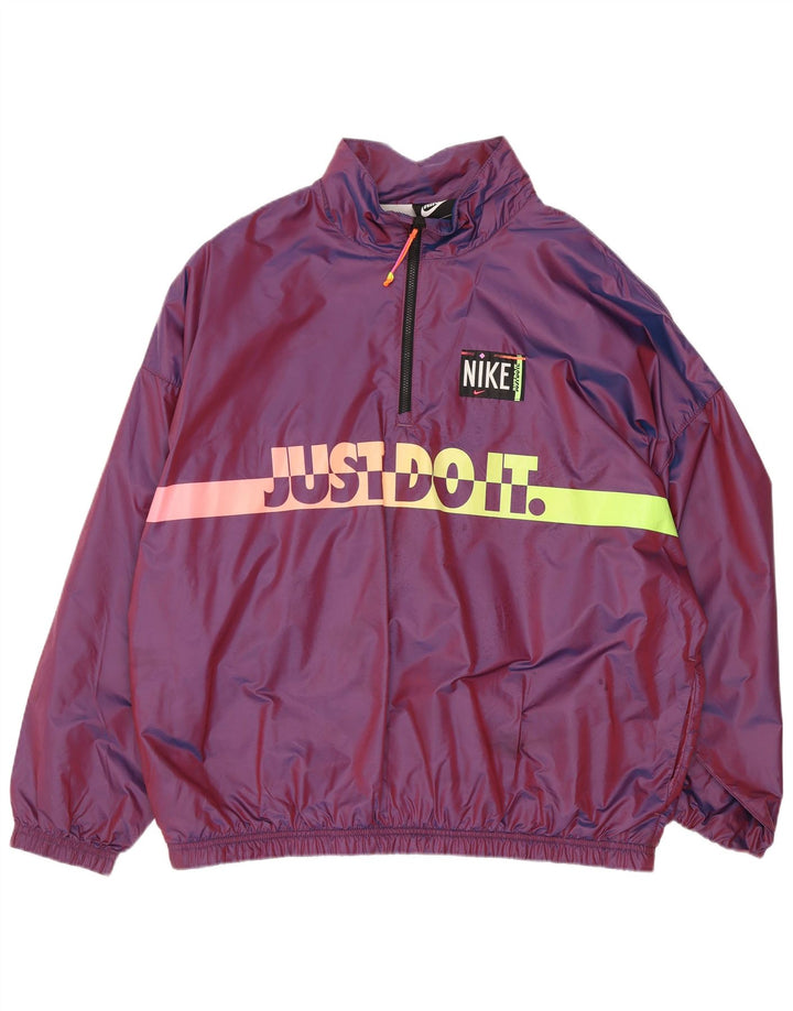 Nike - Chaqueta de chándal con gráfico extragrande para mujer, talla S, color morado