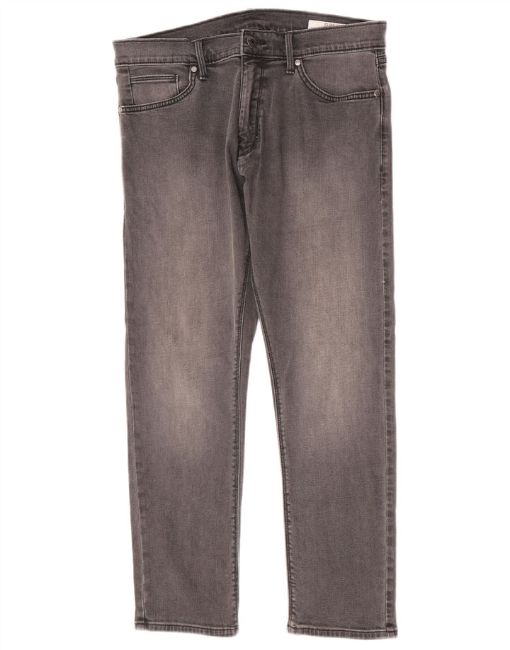 Marks & Spencer Vaqueros ajustados para hombre W34 L29 Algodón gris