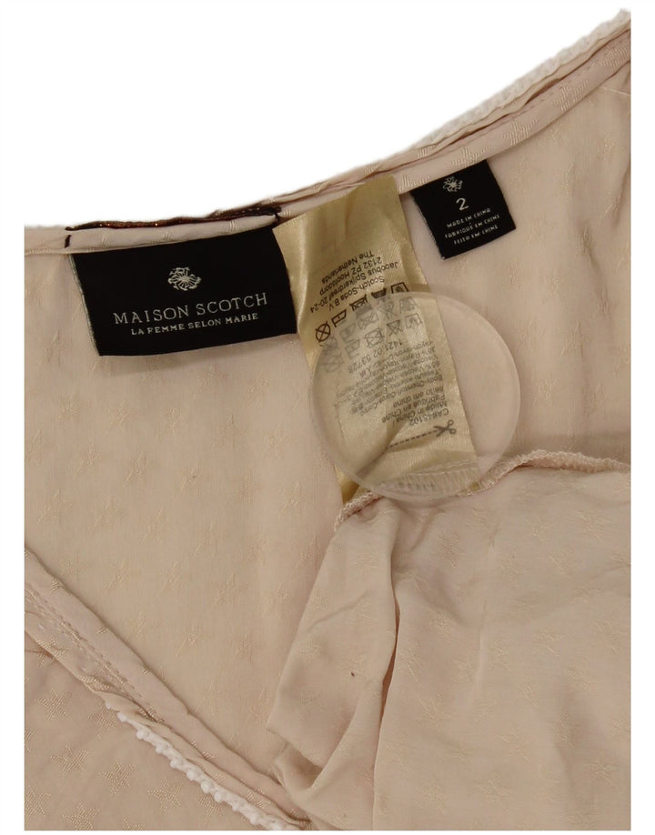 Maison Scotch Chaleco de gran tamaño para mujer US 2 XS Beige Viscosa