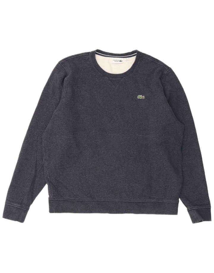 Lacoste Sudadera para hombre Jumper Talla 7 2XL Azul marino Algodón