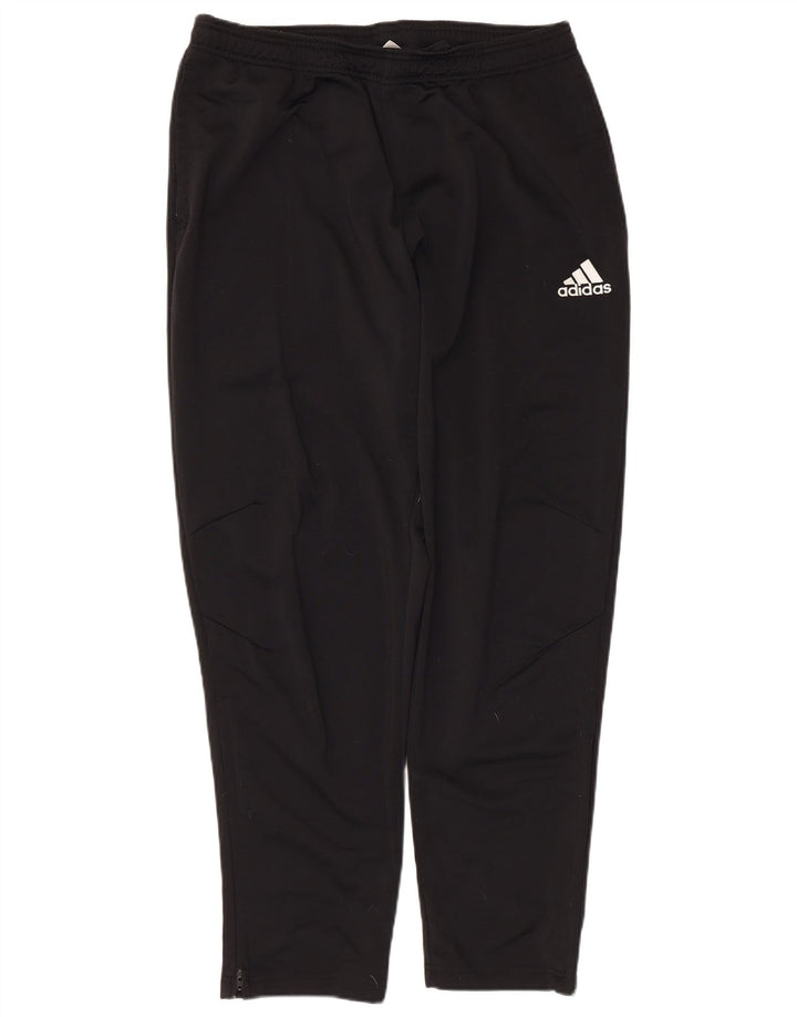 Adidas - Pantalón de chándal para hombre, talla grande, color negro, poliéster, deportivo