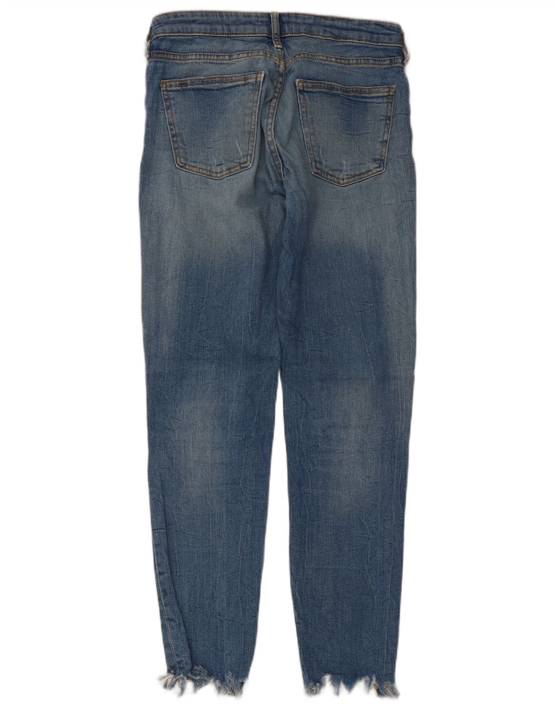 Zara Jeans Slim Desgastados para Mujer EU 38 Small W28 L28 Azul