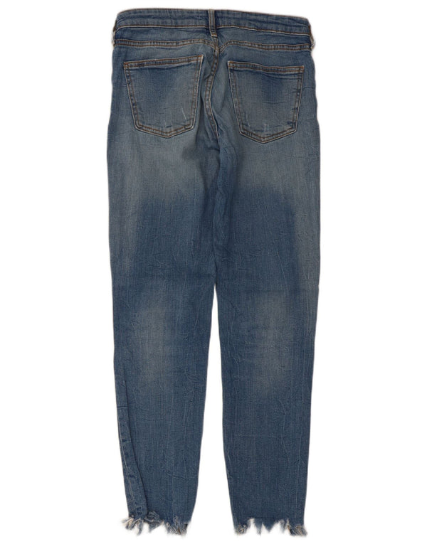 Zara Jeans Slim Desgastados para Mujer EU 38 Small W28 L28 Azul