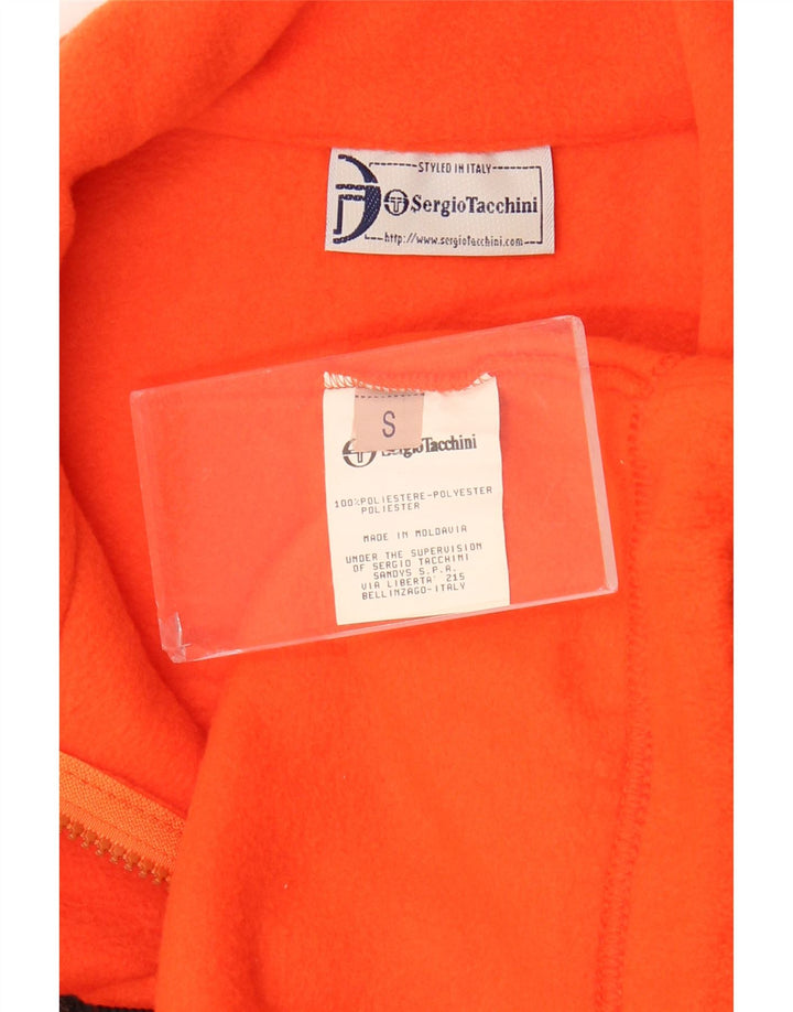 Sergio Tacchini Jersey De Forro Polar Con Cremallera Para Hombre Pequeño Poliéster Naranja