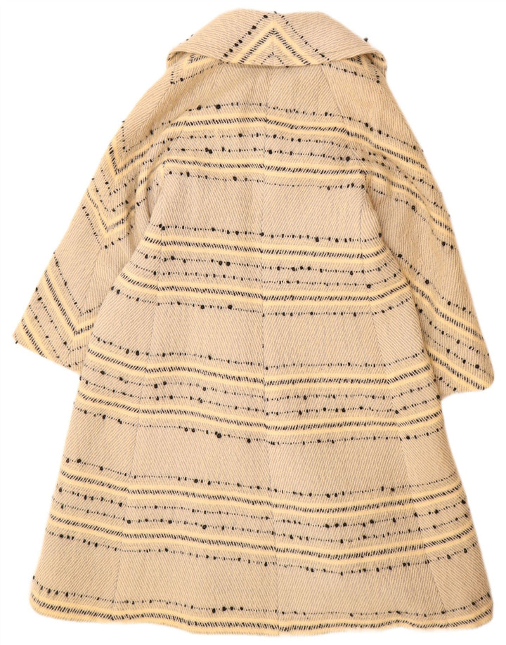 Vintage mujer abrigo IT 46 grande de rayas blancas