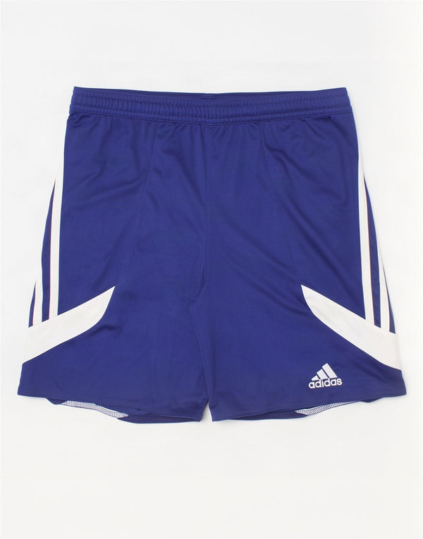 Adidas Boys Climalite Sport Shorts 11-12 años Grande Azul Colorblock