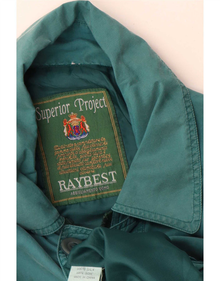 Raybest Chaqueta Bomber para Hombre UK 40 Large Seda Azul