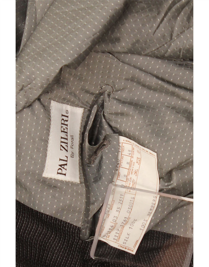 Pal Zileri Chaqueta tipo blazer con doble botonadura para hombre IT 48 Seda a cuadros negra mediana