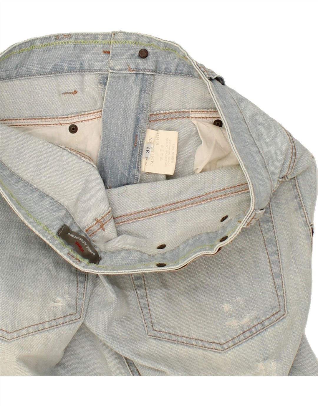 DANIELE ALESSANDRINI Womens Denim Shorts W31 Large Blue Cotton Vintage Daniele Alessandrini and Second-Hand Daniele Alessandrini from Messina Hembry 