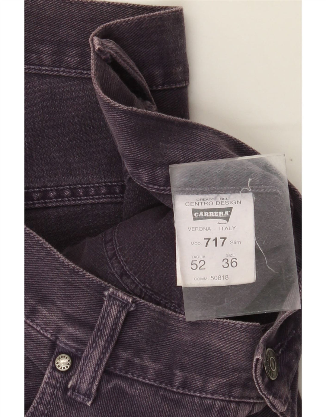 Carrera Jeans rectos para hombre W36 L29 Algodón morado