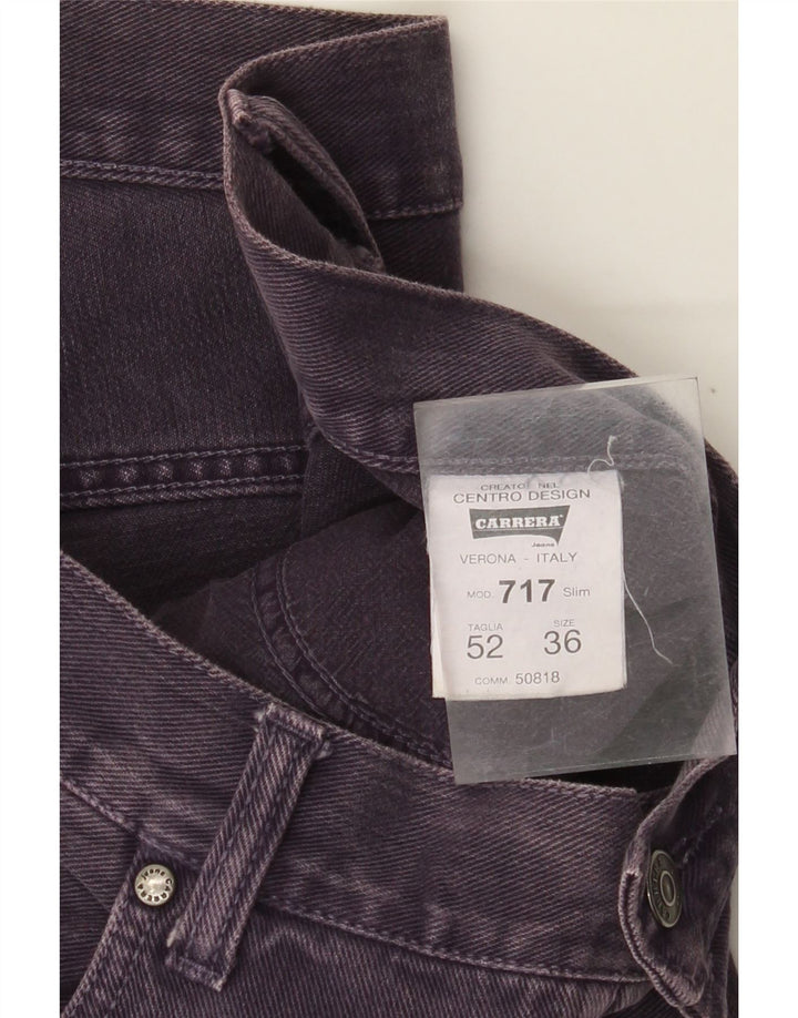 Carrera Jeans rectos para hombre W36 L29 Algodón morado