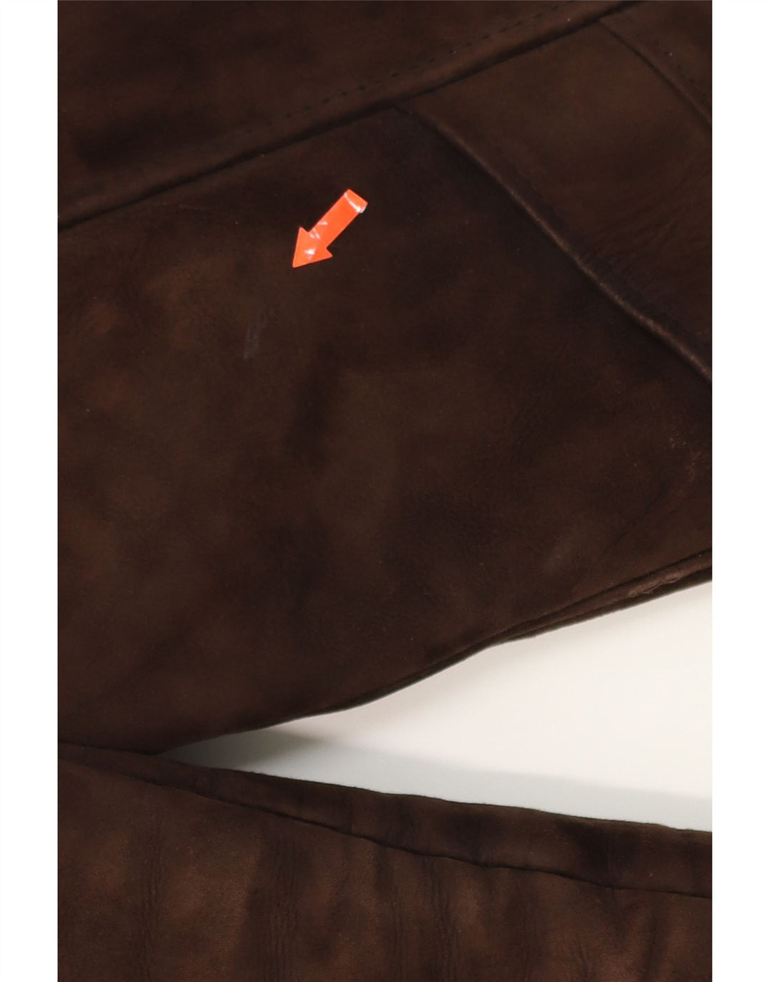 DEBENHAMS Womens Shearling Jacket UK 16 Large Brown Leather Vintage Debenhams and Second-Hand Debenhams from Messina Hembry 