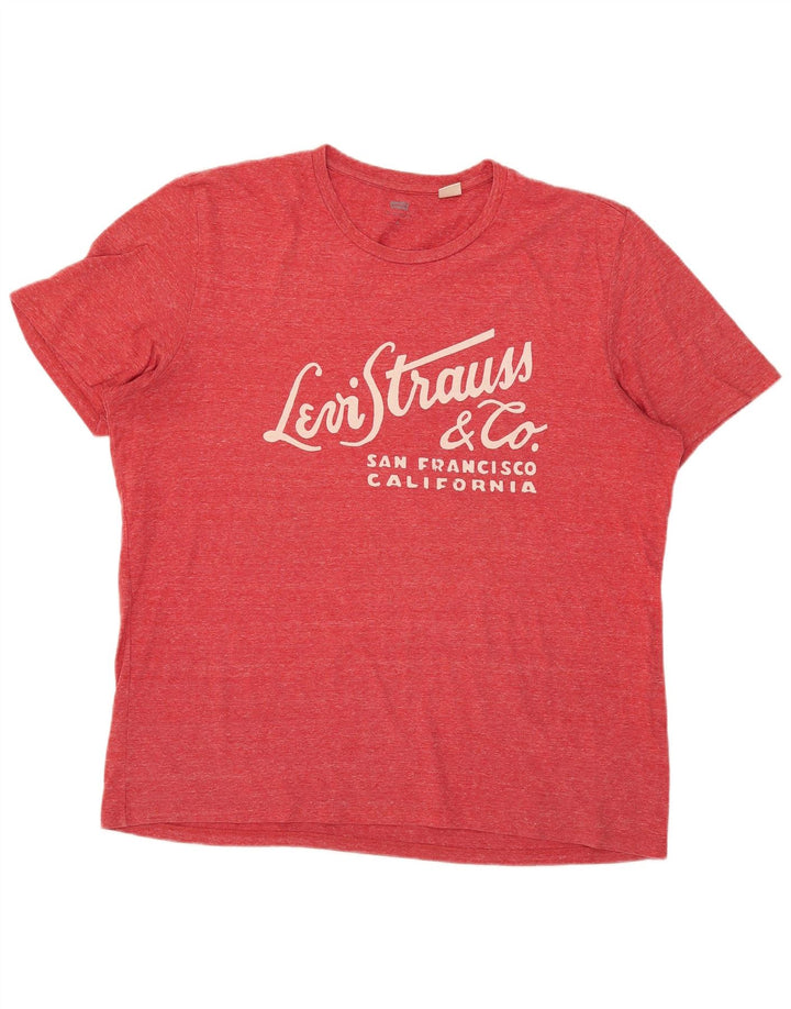 Levi's Camiseta gráfica para hombre Top XL con motas rojas