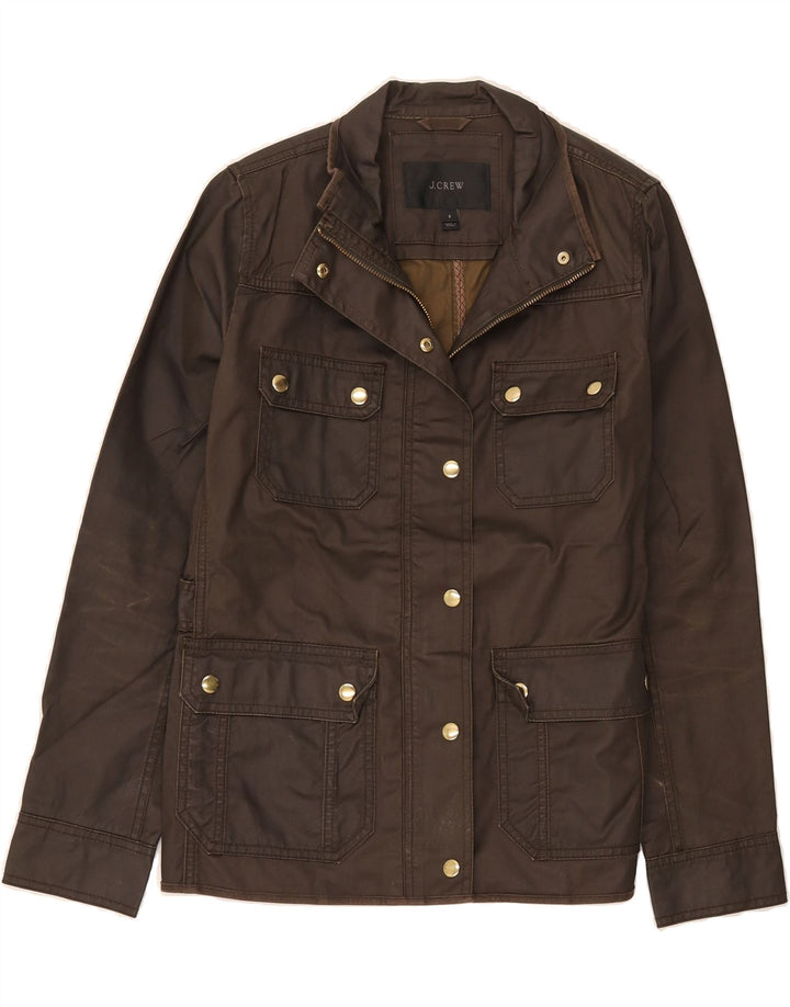 J. CREW Chaqueta utilitaria para mujer UK 10 Small Brown Cotton