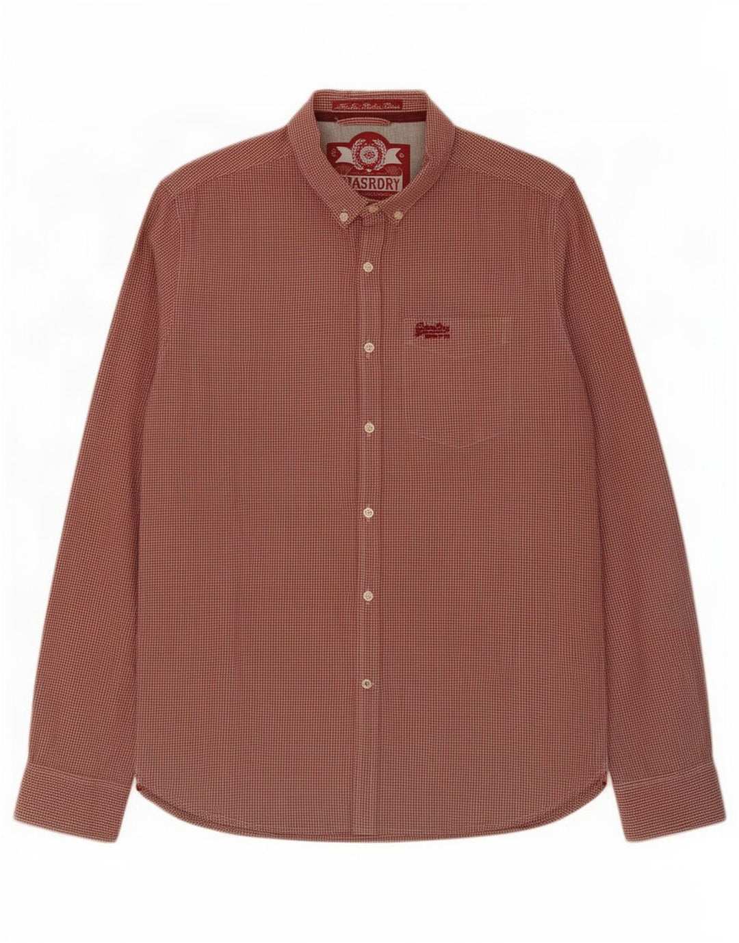 Superdry Camisa Grande De Algodón A Cuadros Rojo Para Hombre