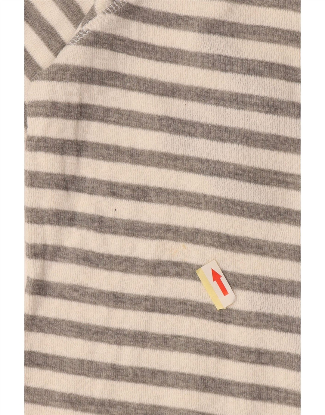 Superdry Mujer Top Gráfico Manga Larga UK 40 Pequeño Algodón A Rayas Gris