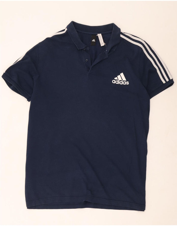 Polo Adidas Hombre Grande Azul Marino Algodón