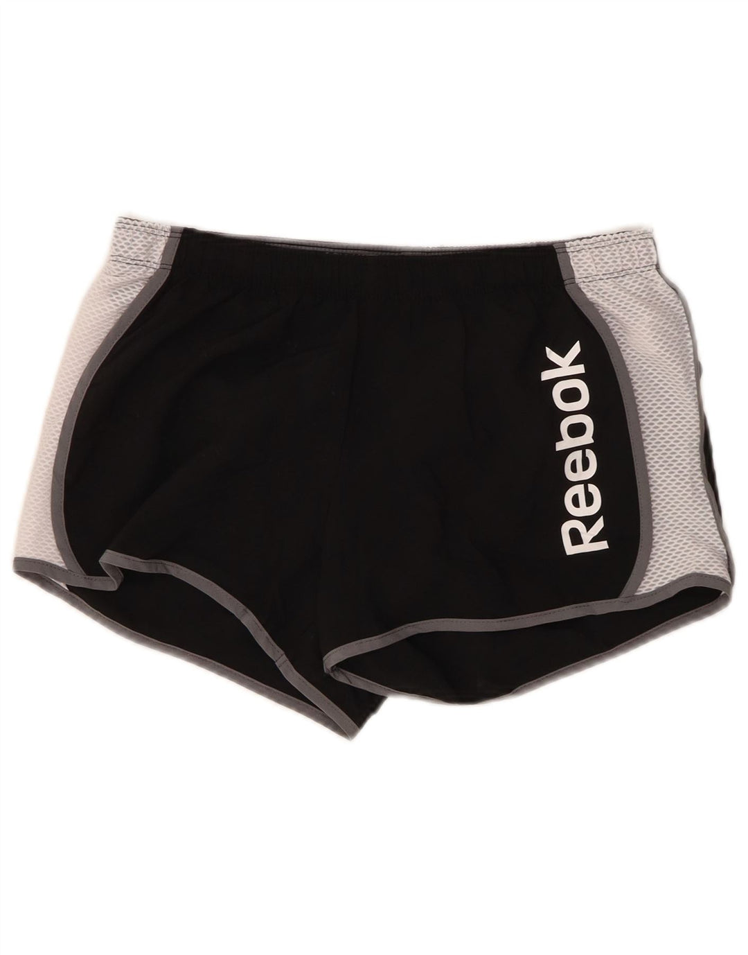 REEBOK Shorts deportivos con gráficos para hombre Small Black Colorblock