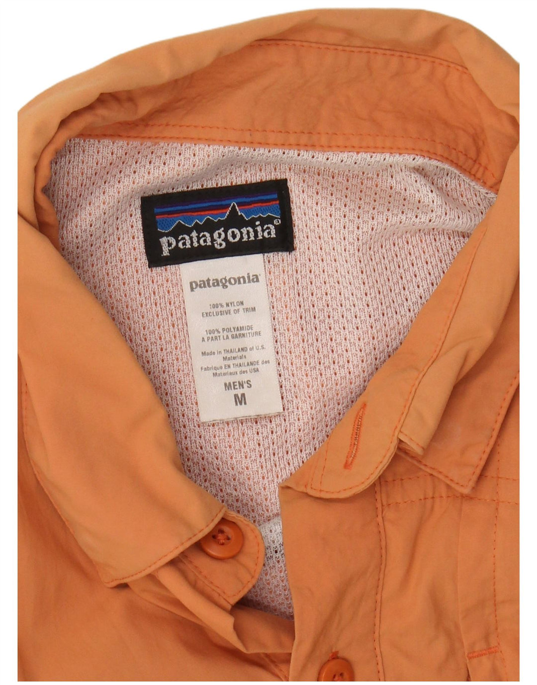 Camisa Patagonia Hombre Mediana Naranja Nylon