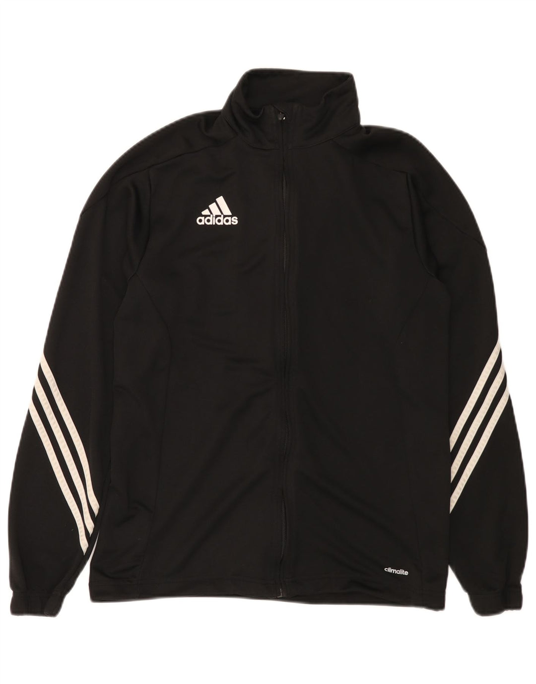 Adidas Mens Climalite Chándal Top Chaqueta Mediano Negro Poliéster