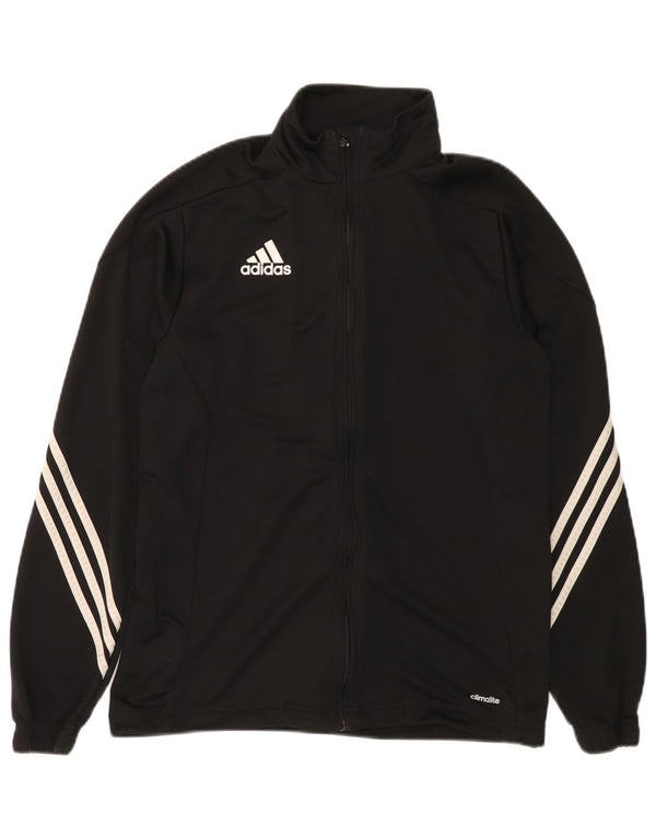 Adidas Mens Climalite Chándal Top Chaqueta Mediano Negro Poliéster