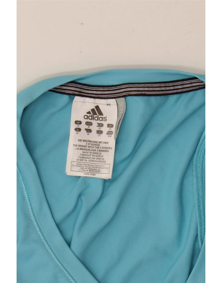 ADIDAS Mujer Clima 365 Chaleco Top UK 14 Medio Azul Nylon