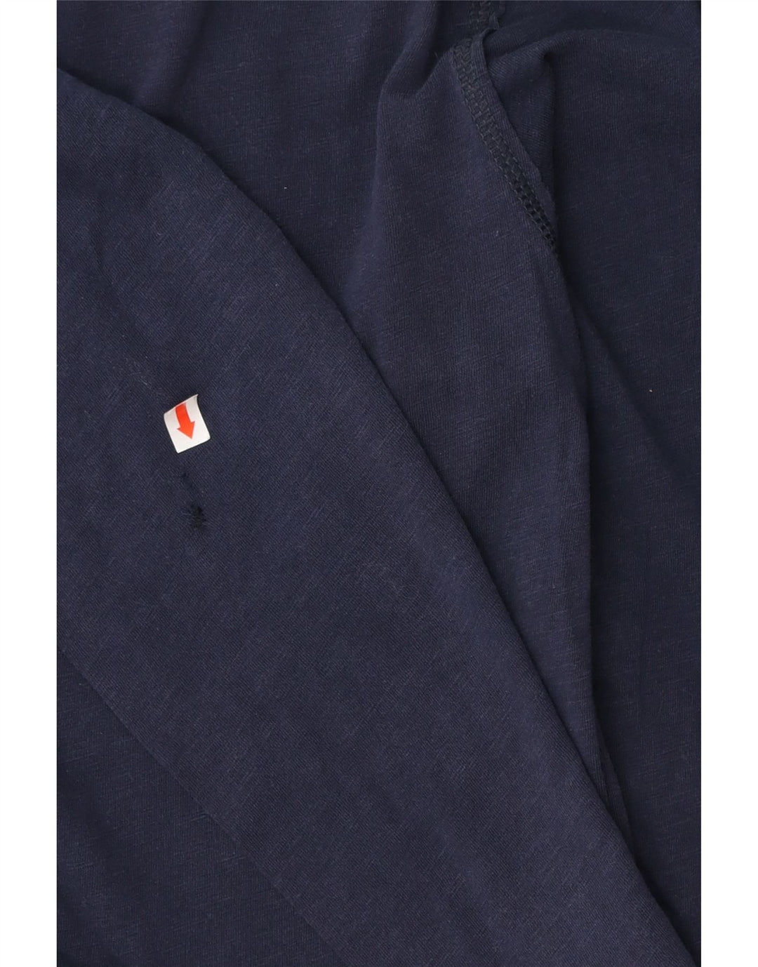 Benetton Hombre Camiseta Estampada Manga Larga Algodón Azul Marino Medio