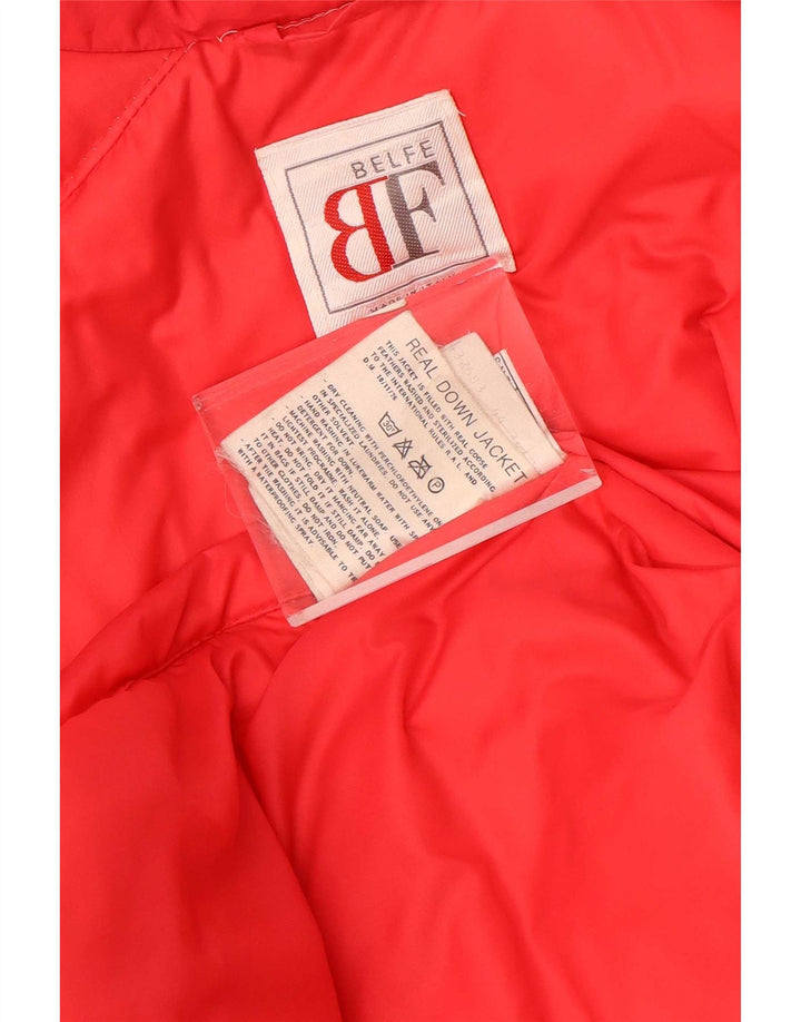Belfe Abrigo acolchado extragrande con doble botonadura para mujer UK 44 Medum Red