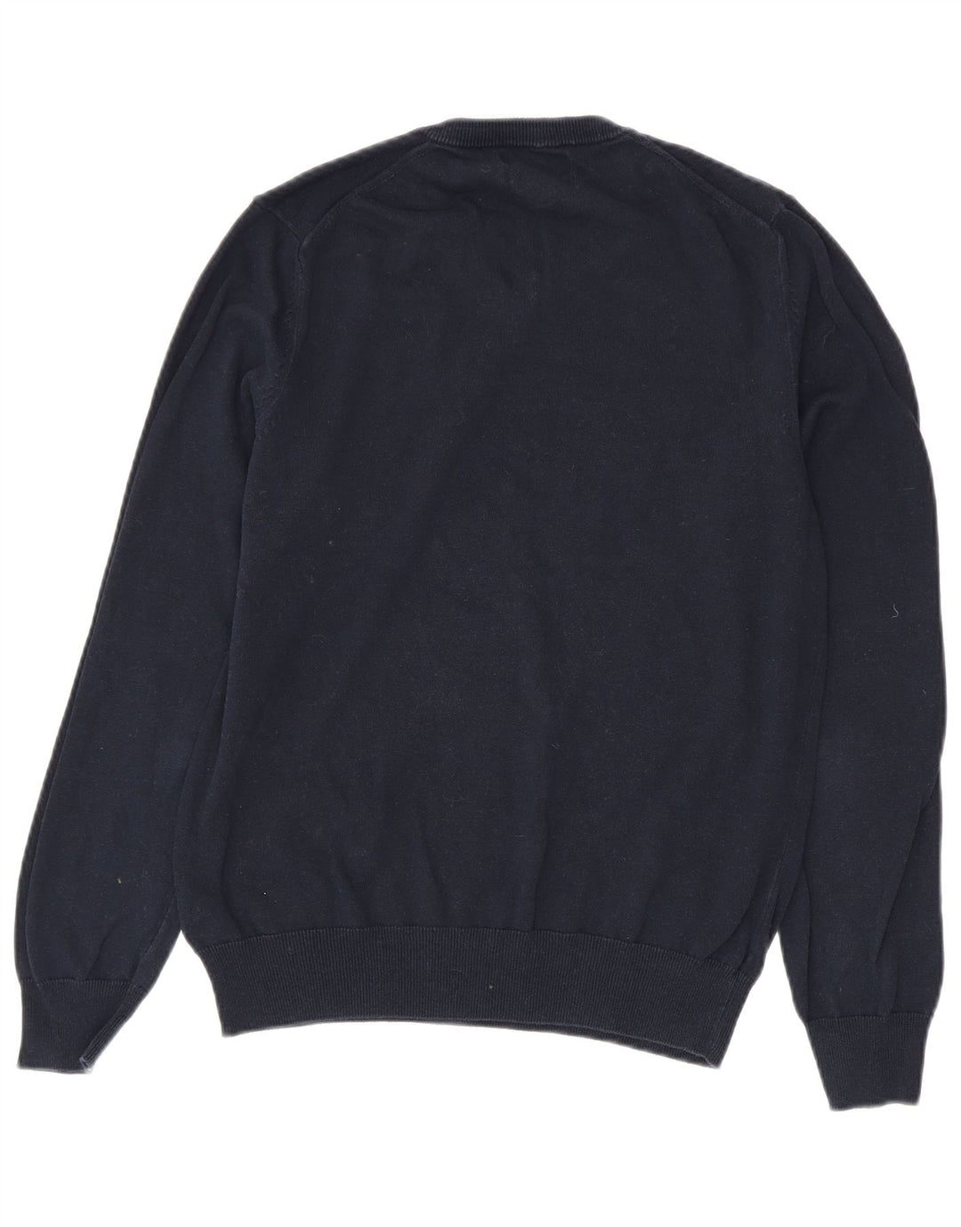 Marks & Spencer Suéter con Cuello en V para Hombre Algodón Azul Marino Mediano