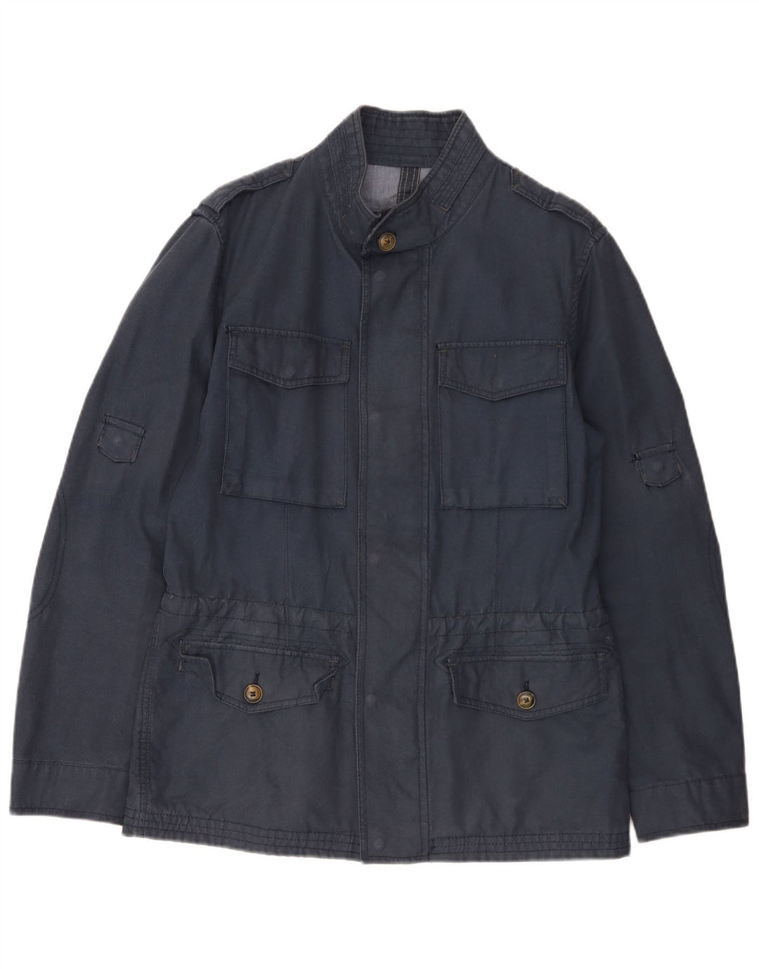 MASSIMO DUTTI Chaqueta militar para hombre UK 36 Small Azul marino