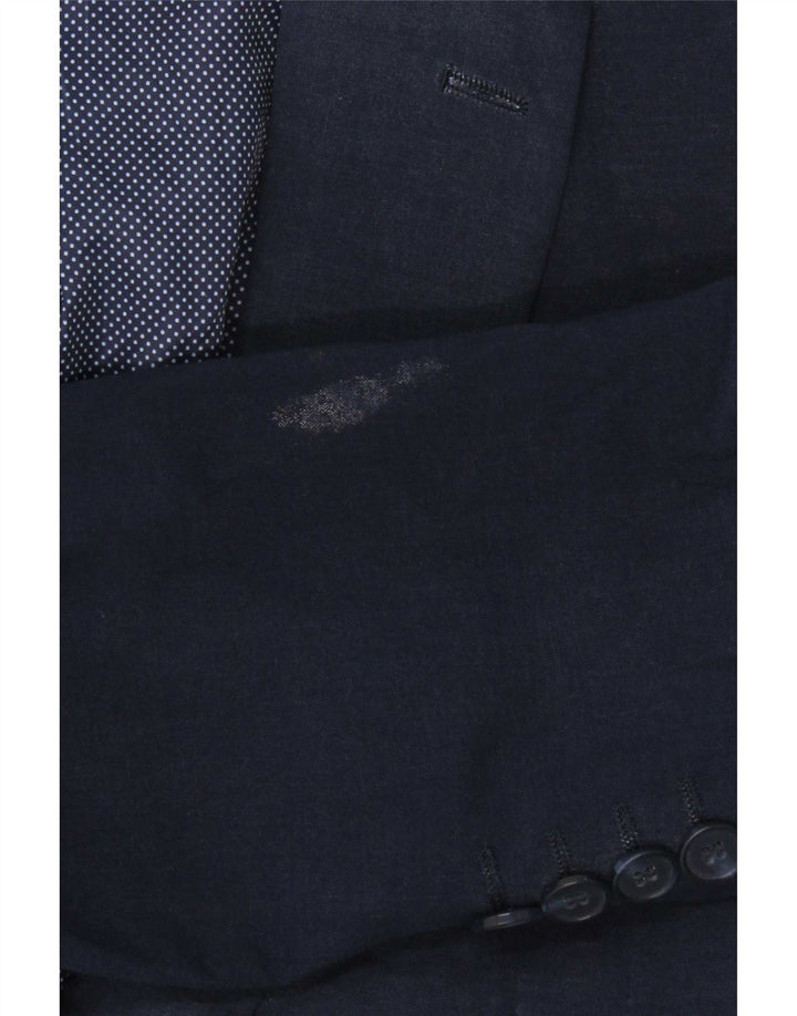 Marks & Spencer Chaqueta tipo blazer de 2 botones para hombre UK 38 Mediana lana azul marino