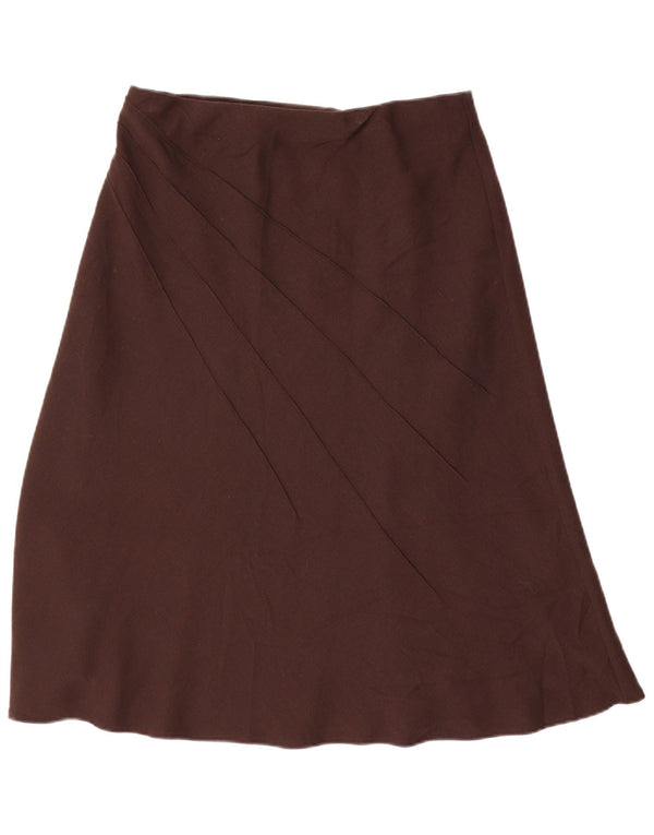 Falda acampanada Marks & Spencer para mujer UK 16 Large W36 Poliéster marrón