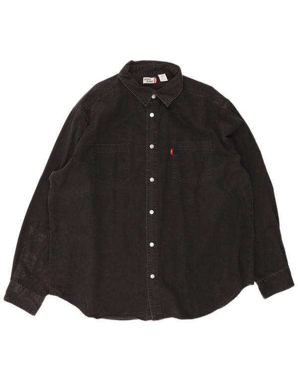 Levi's Camisa vaquera para hombre 2XL Algodón negro