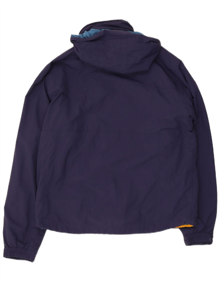 L.L.Bean Chaqueta cortavientos con capucha para hombre UK 38 Mediano Azul marino Poliéster